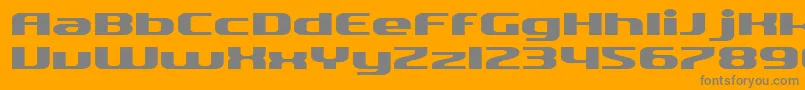 フォントSfQuartziteExtended – オレンジの背景に灰色の文字