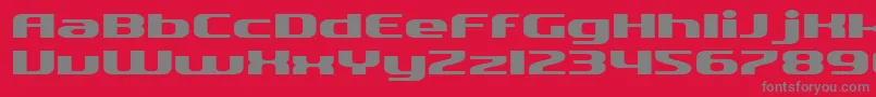 Fonte SfQuartziteExtended – fontes cinzas em um fundo vermelho
