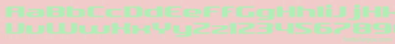 SfQuartziteExtended-fontti – vihreät fontit vaaleanpunaisella taustalla