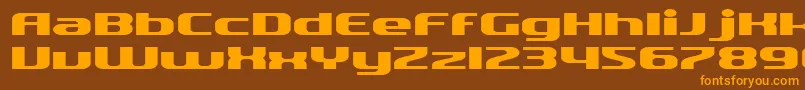 SfQuartziteExtended Font – Orange Fonts on Brown Background