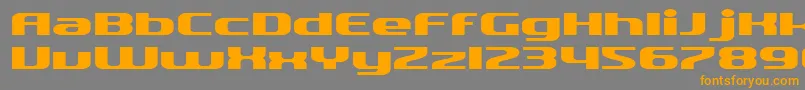 SfQuartziteExtended Font – Orange Fonts on Gray Background