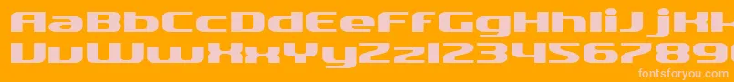 SfQuartziteExtended Font – Pink Fonts on Orange Background
