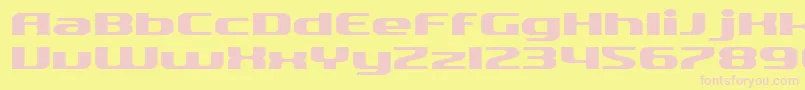 SfQuartziteExtended Font – Pink Fonts on Yellow Background