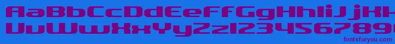 SfQuartziteExtended Font – Purple Fonts on Blue Background