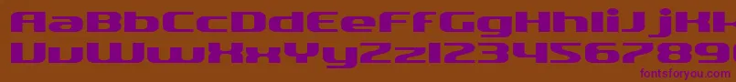 SfQuartziteExtended Font – Purple Fonts on Brown Background