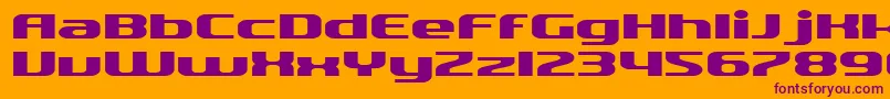 SfQuartziteExtended Font – Purple Fonts on Orange Background