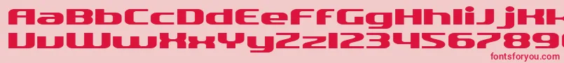 SfQuartziteExtended-Schriftart – Rote Schriften auf rosa Hintergrund