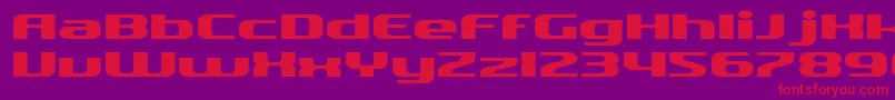 SfQuartziteExtended Font – Red Fonts on Purple Background