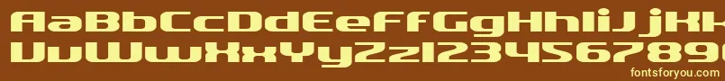 SfQuartziteExtended Font – Yellow Fonts on Brown Background