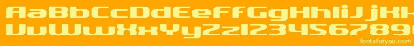 SfQuartziteExtended Font – Yellow Fonts on Orange Background