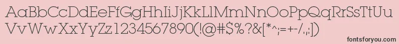Lugaextralightc Font – Black Fonts on Pink Background