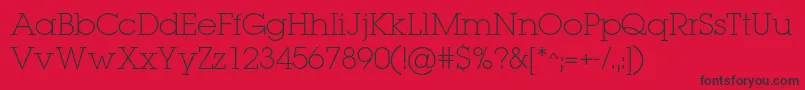 Lugaextralightc Font – Black Fonts on Red Background