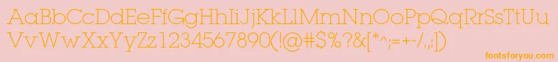 Lugaextralightc Font – Orange Fonts on Pink Background
