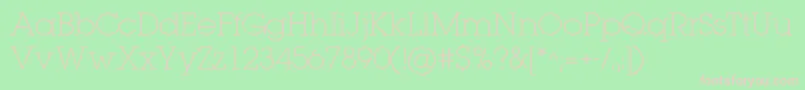 Lugaextralightc Font – Pink Fonts on Green Background