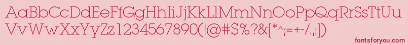 Lugaextralightc Font – Red Fonts on Pink Background