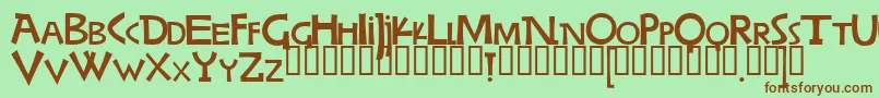 Woodb Font – Brown Fonts on Green Background