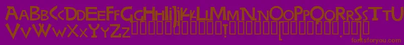 Woodb Font – Brown Fonts on Purple Background