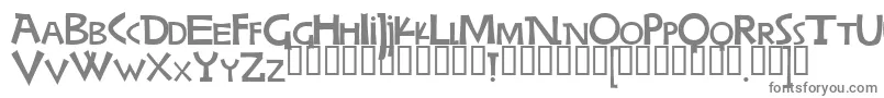 Woodb-fontti – harmaat kirjasimet valkoisella taustalla