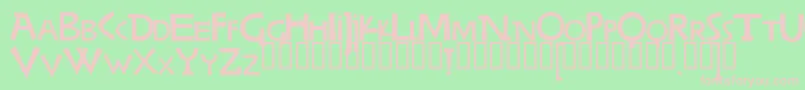 Woodb Font – Pink Fonts on Green Background