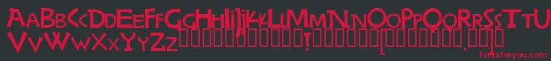 Woodb Font – Red Fonts on Black Background