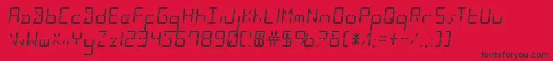 Ledsled Font – Black Fonts on Red Background