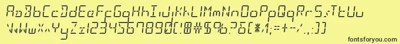 Ledsled Font – Black Fonts on Yellow Background