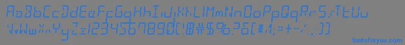 Ledsled Font – Blue Fonts on Gray Background