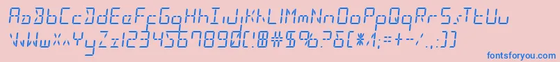 Ledsled Font – Blue Fonts on Pink Background