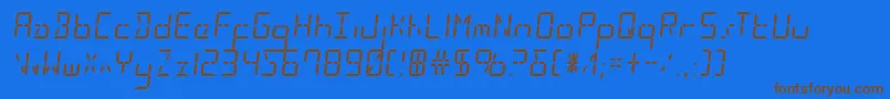 Ledsled Font – Brown Fonts on Blue Background