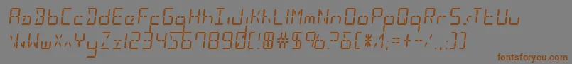 Ledsled Font – Brown Fonts on Gray Background