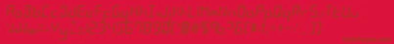 Ledsled Font – Brown Fonts on Red Background