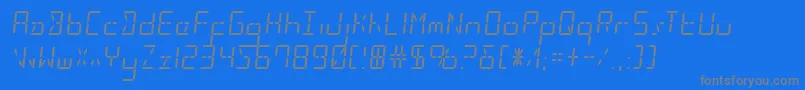 Ledsled Font – Gray Fonts on Blue Background