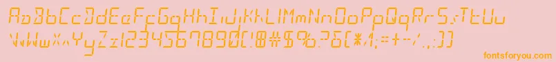 Ledsled Font – Orange Fonts on Pink Background