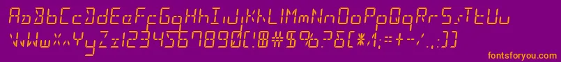Шрифт Ledsled – оранжевые шрифты на фиолетовом фоне