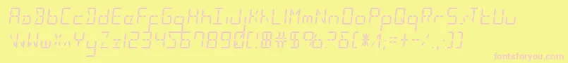 Ledsled Font – Pink Fonts on Yellow Background