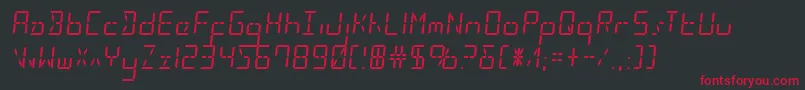 Ledsled Font – Red Fonts on Black Background