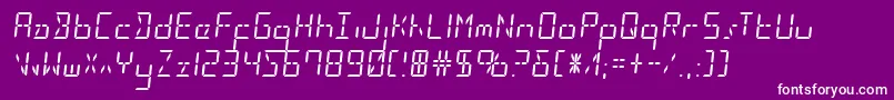 Ledsled Font – White Fonts on Purple Background