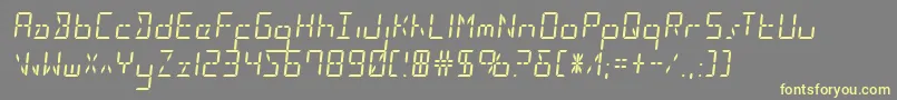 Ledsled Font – Yellow Fonts on Gray Background