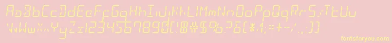 Шрифт Ledsled – жёлтые шрифты на розовом фоне