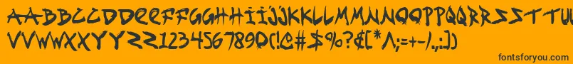 Fightkidc Font – Black Fonts on Orange Background