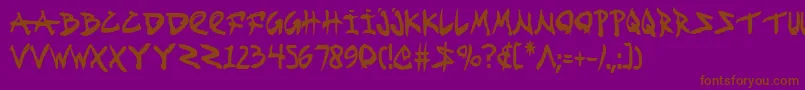 Fightkidc Font – Brown Fonts on Purple Background