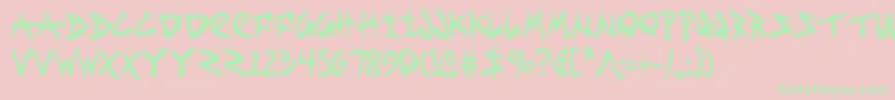 Fightkidc Font – Green Fonts on Pink Background