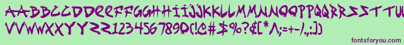 Fightkidc Font – Purple Fonts on Green Background
