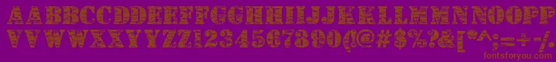 Camouflagej Font – Brown Fonts on Purple Background