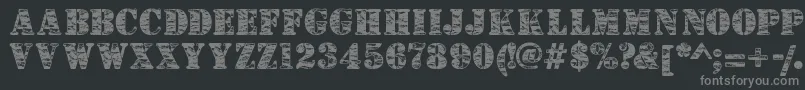 Camouflagej Font – Gray Fonts on Black Background