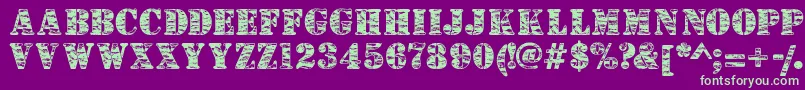 Camouflagej Font – Green Fonts on Purple Background