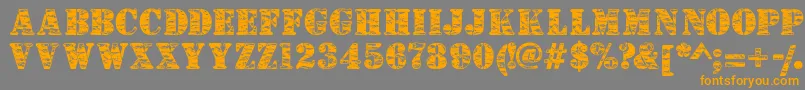 Camouflagej Font – Orange Fonts on Gray Background