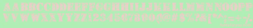 Camouflagej Font – Pink Fonts on Green Background