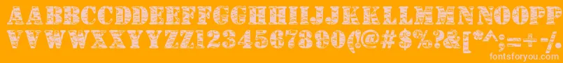 Camouflagej Font – Pink Fonts on Orange Background