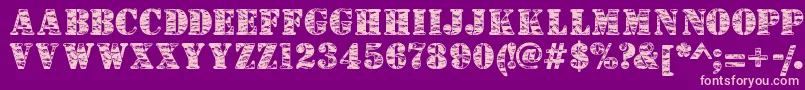 Camouflagej Font – Pink Fonts on Purple Background